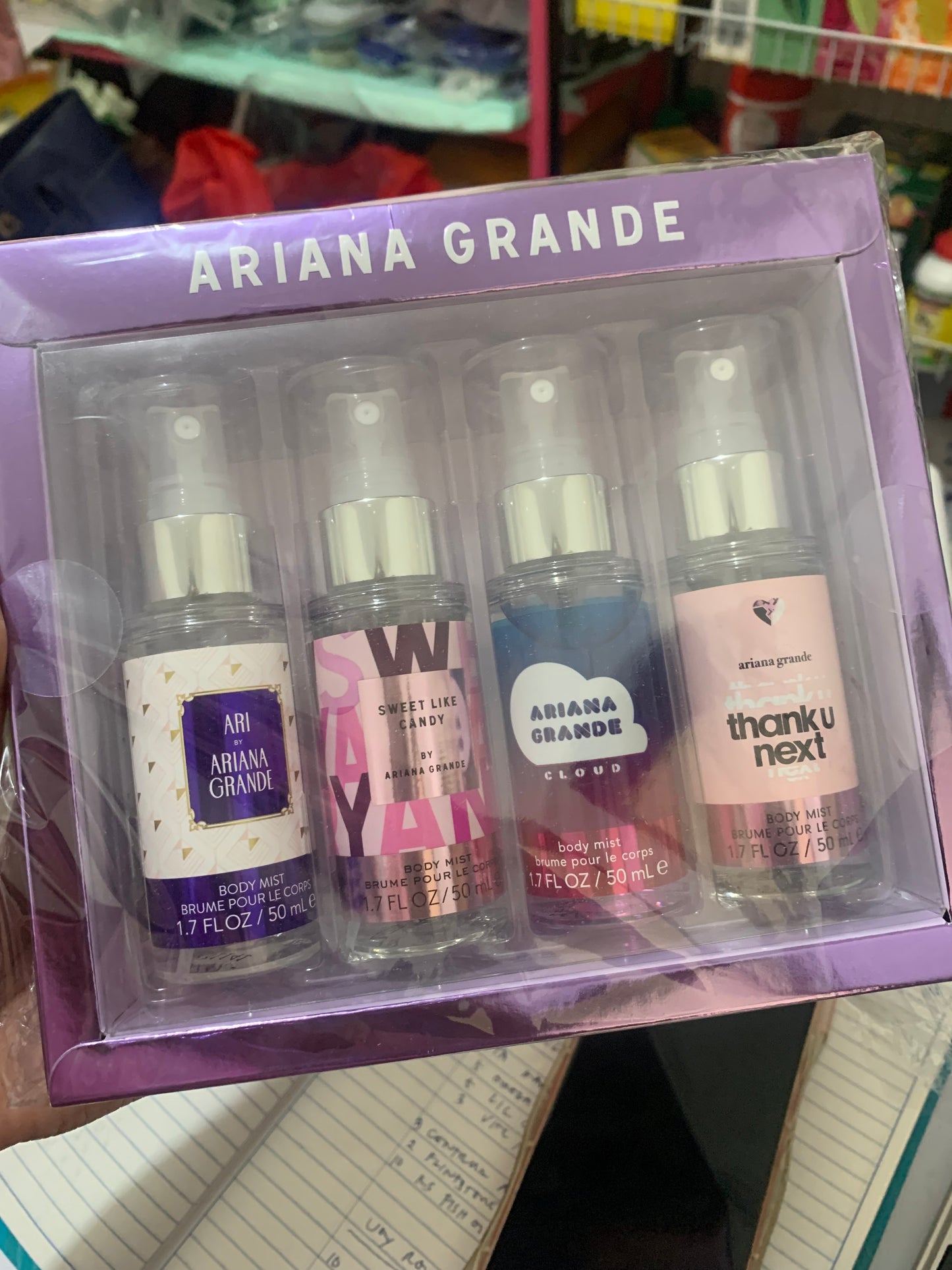 Ariana Grande Assorted Body Spray Fragrance Gift Set for Women, 1.7 Oz, 4 Pack