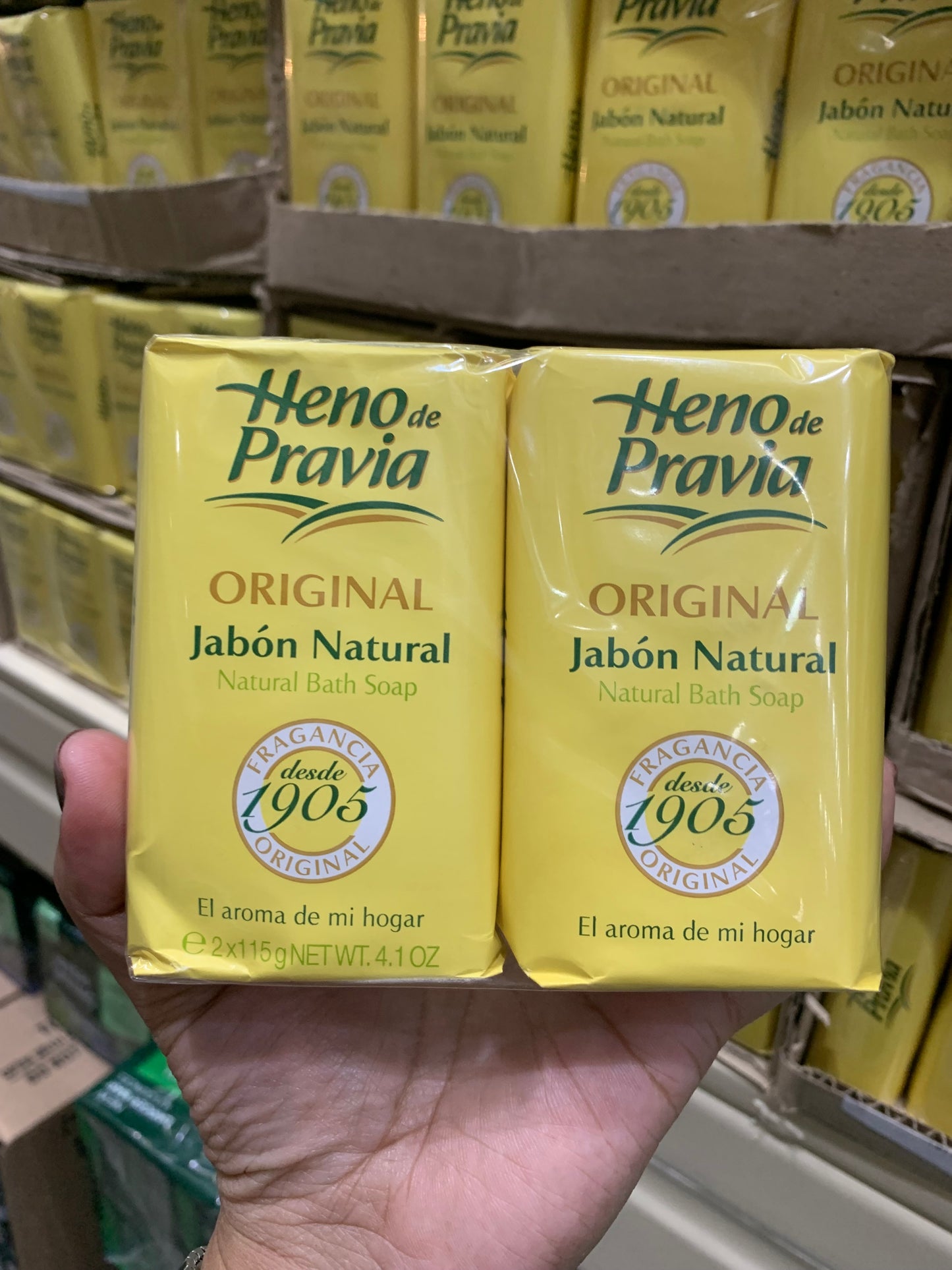 Heno de pravia Original Jabon Bathsoap pack of 2 pcs