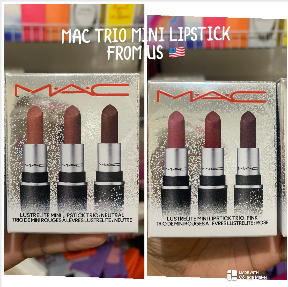 MAC lustrelite 3in1 mini lipstick set