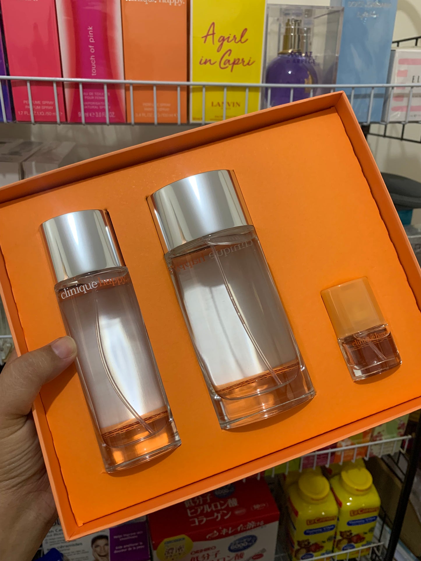 CLINIQUE HAPPY perfume and lipstick set from US