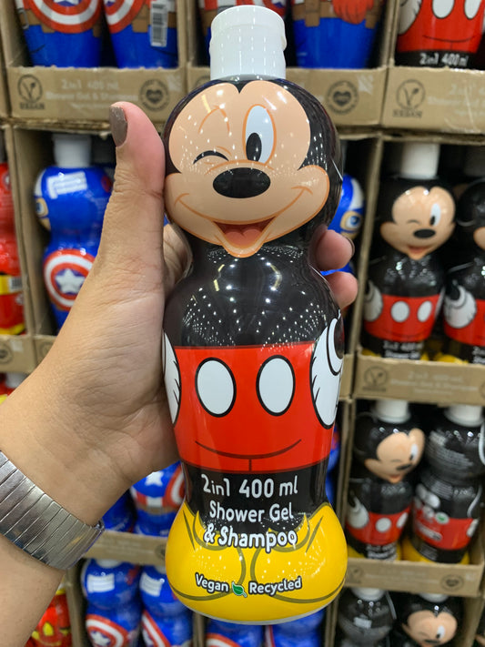 Marvel/ disney themed showergel/shampoo 400ml per bottle