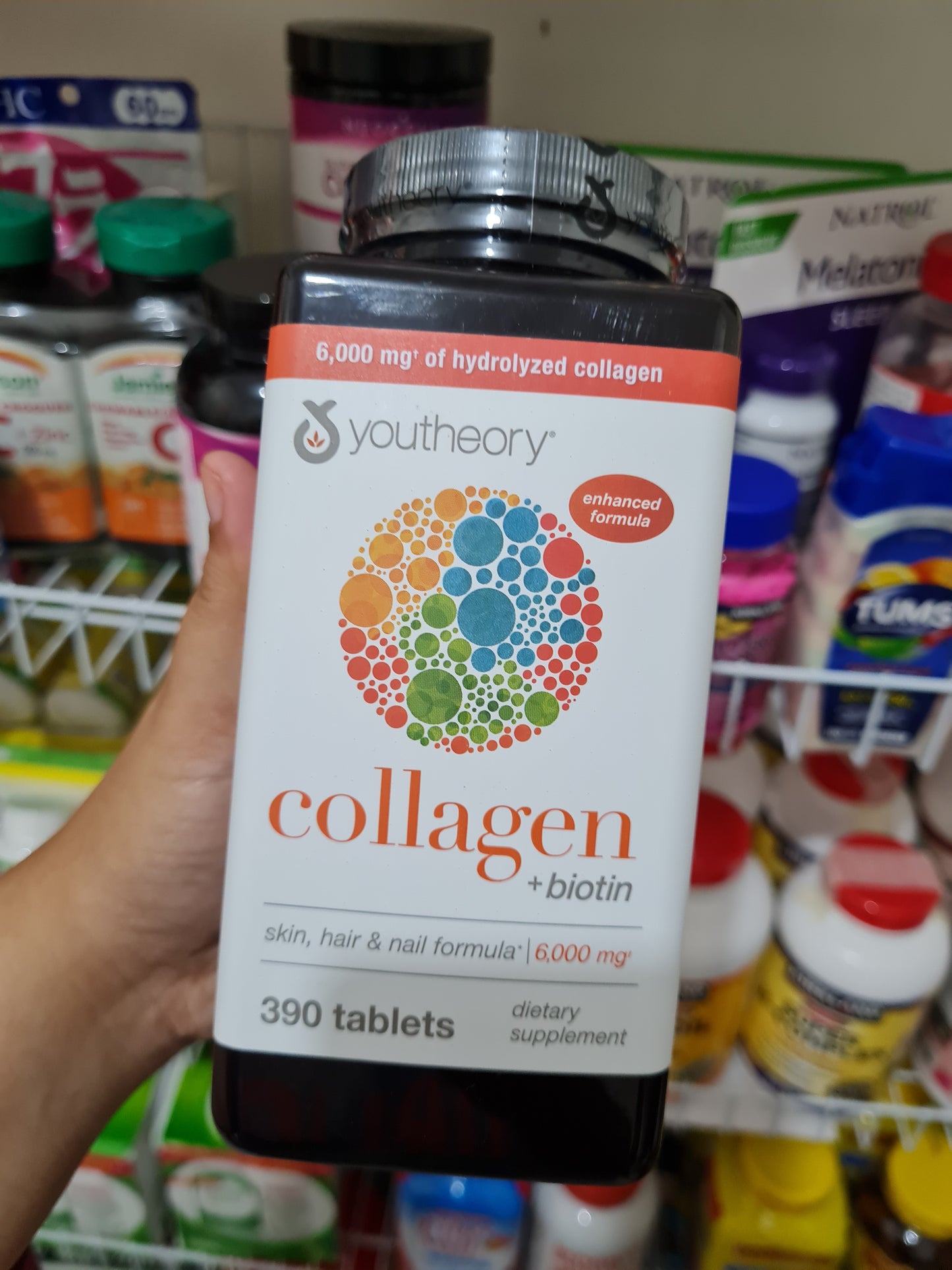 Youtheory Collagen with biotin 390 tablets from US and Canada