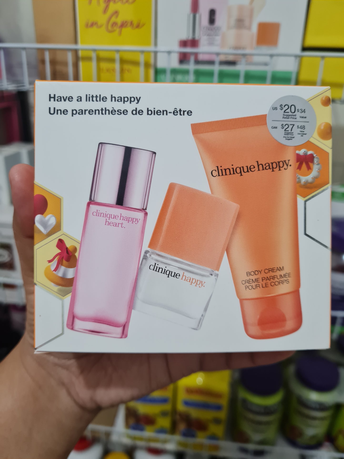 CLINIQUE HAPPY perfume and lipstick set from US